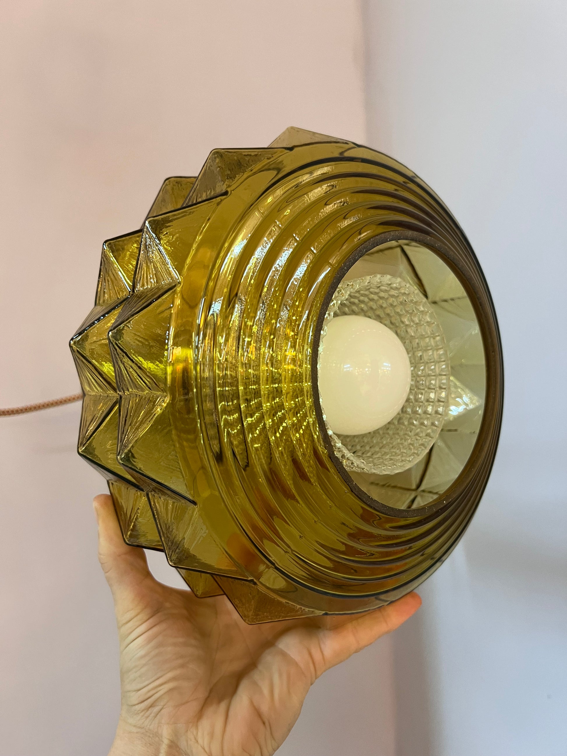 Hängelampe gold Glas von Vitrika