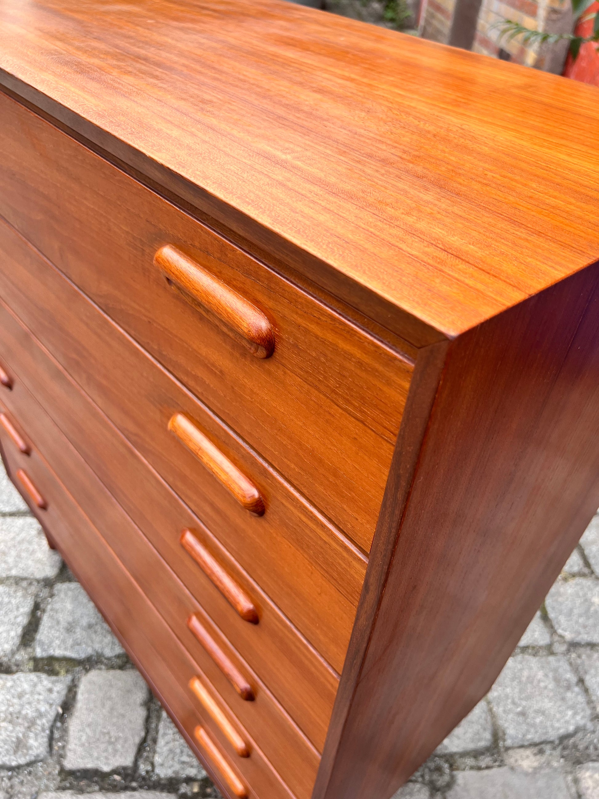 Breite Kommode Teak zugeschrieben Borge Mogensen