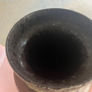 Bodenvase 70-45 braun weiß von Bay Keramik West Germany