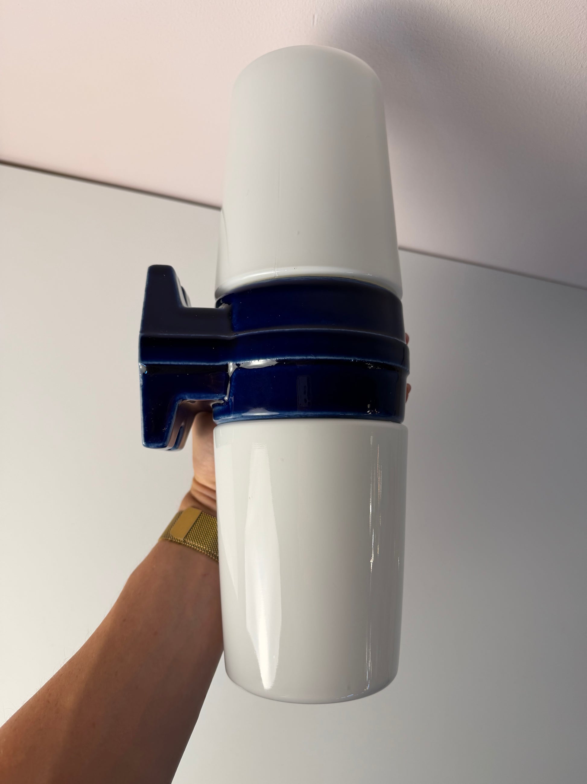 Wandlampe Modell 6065 blau von Sigvard Bernadotte für Ifö