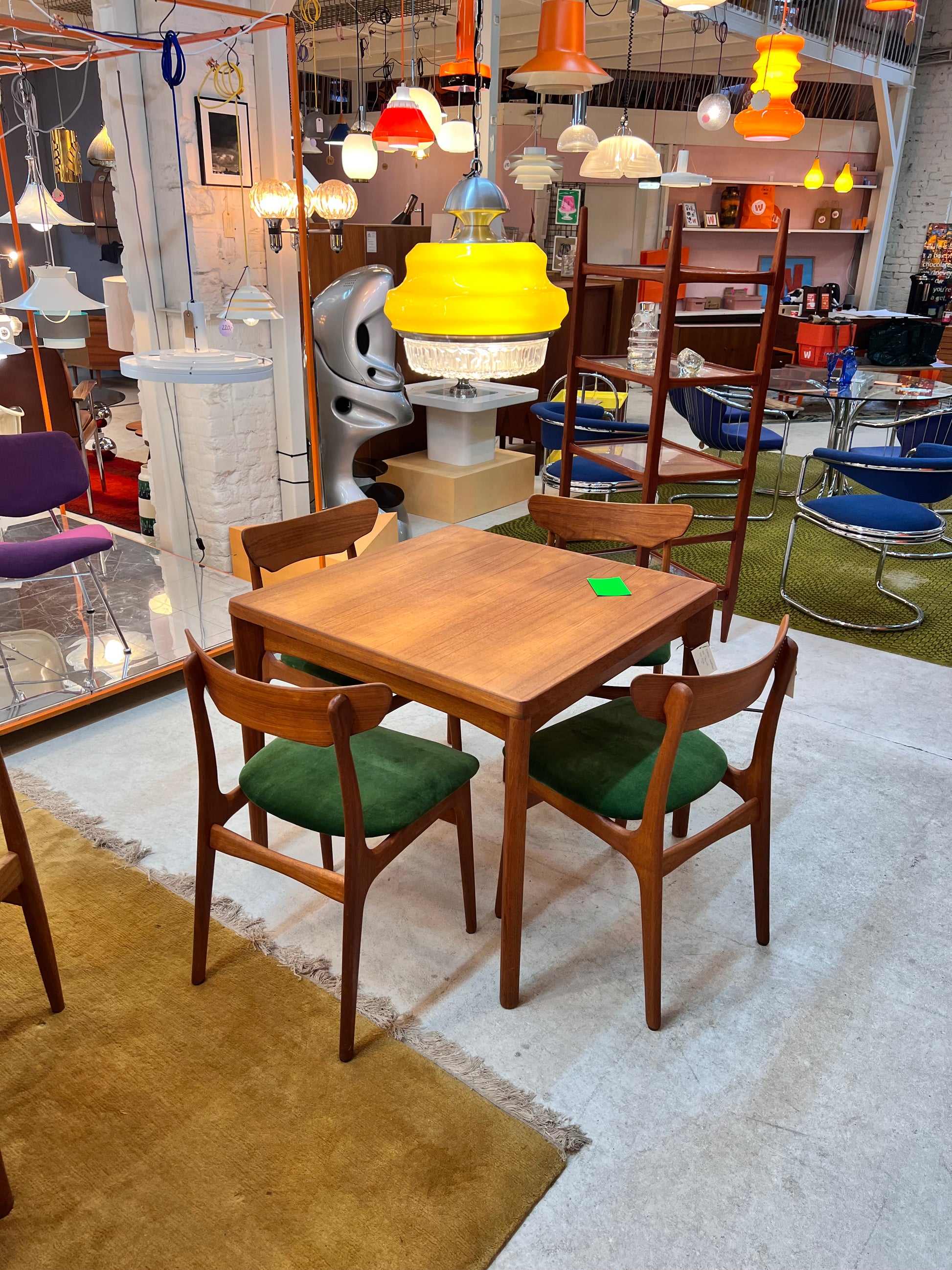 Ausziehbarer quadratischer Esstisch Teak von Vejle