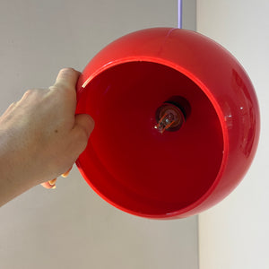 Kugellampe rot Kunststoff aus Dänemark