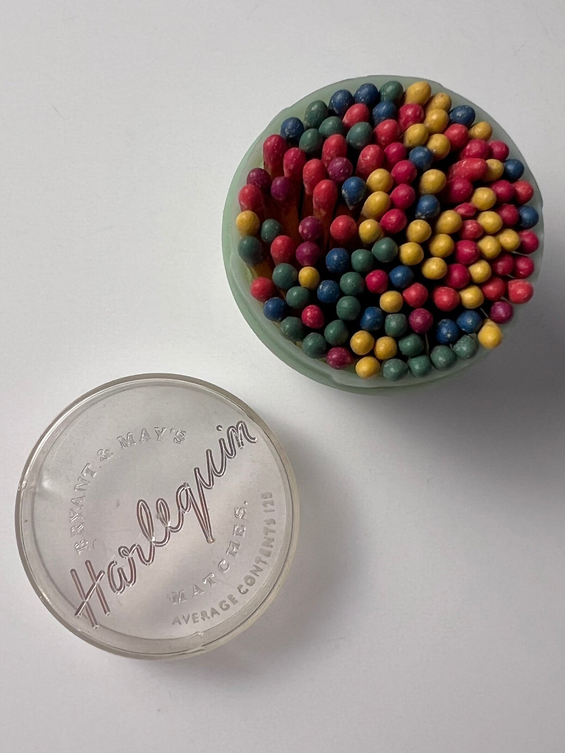 Vintage Streichhölzer Bryani & May‘s „Harlequin“