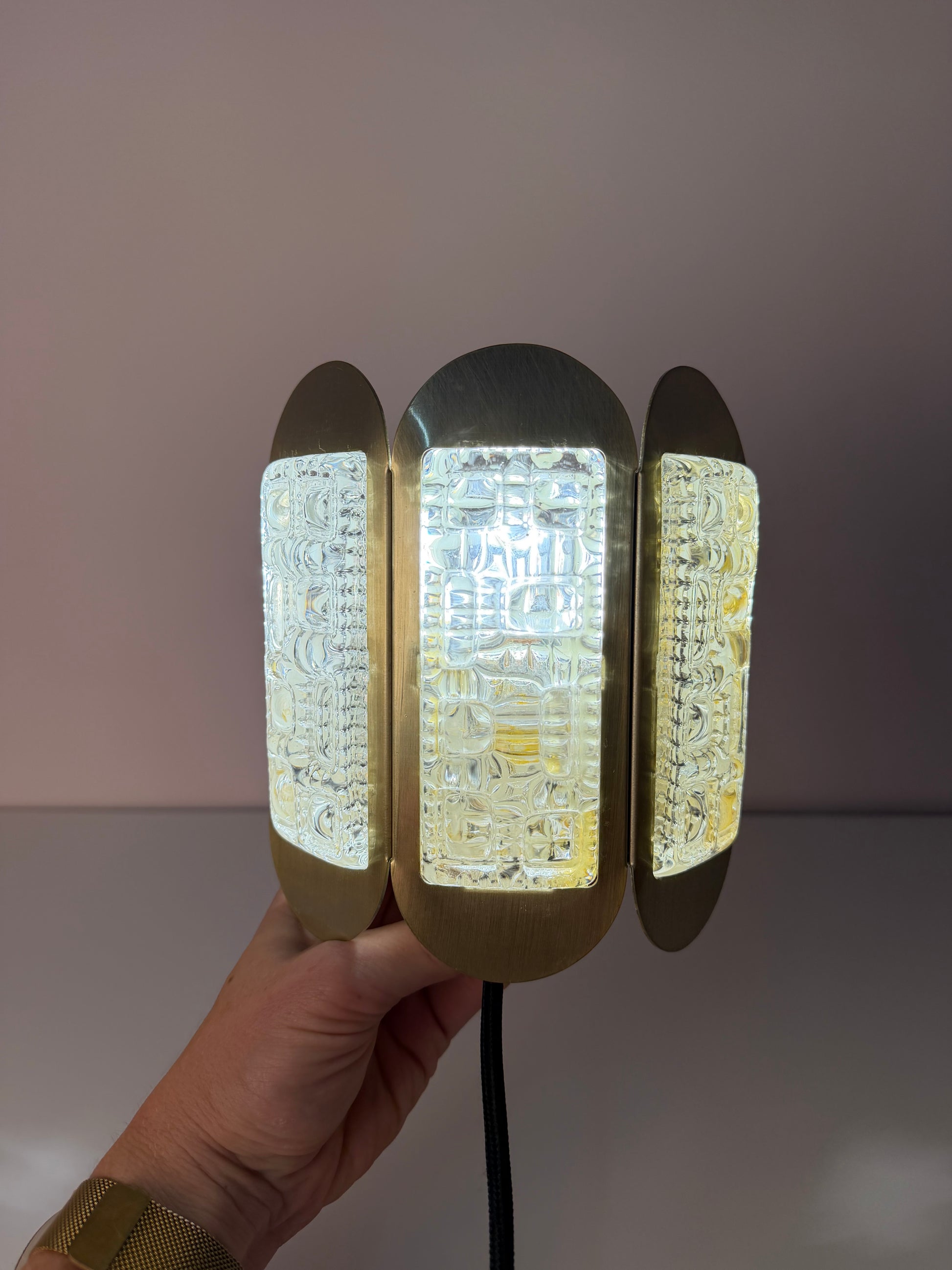 Wandlampe gold Glas von Vitrika