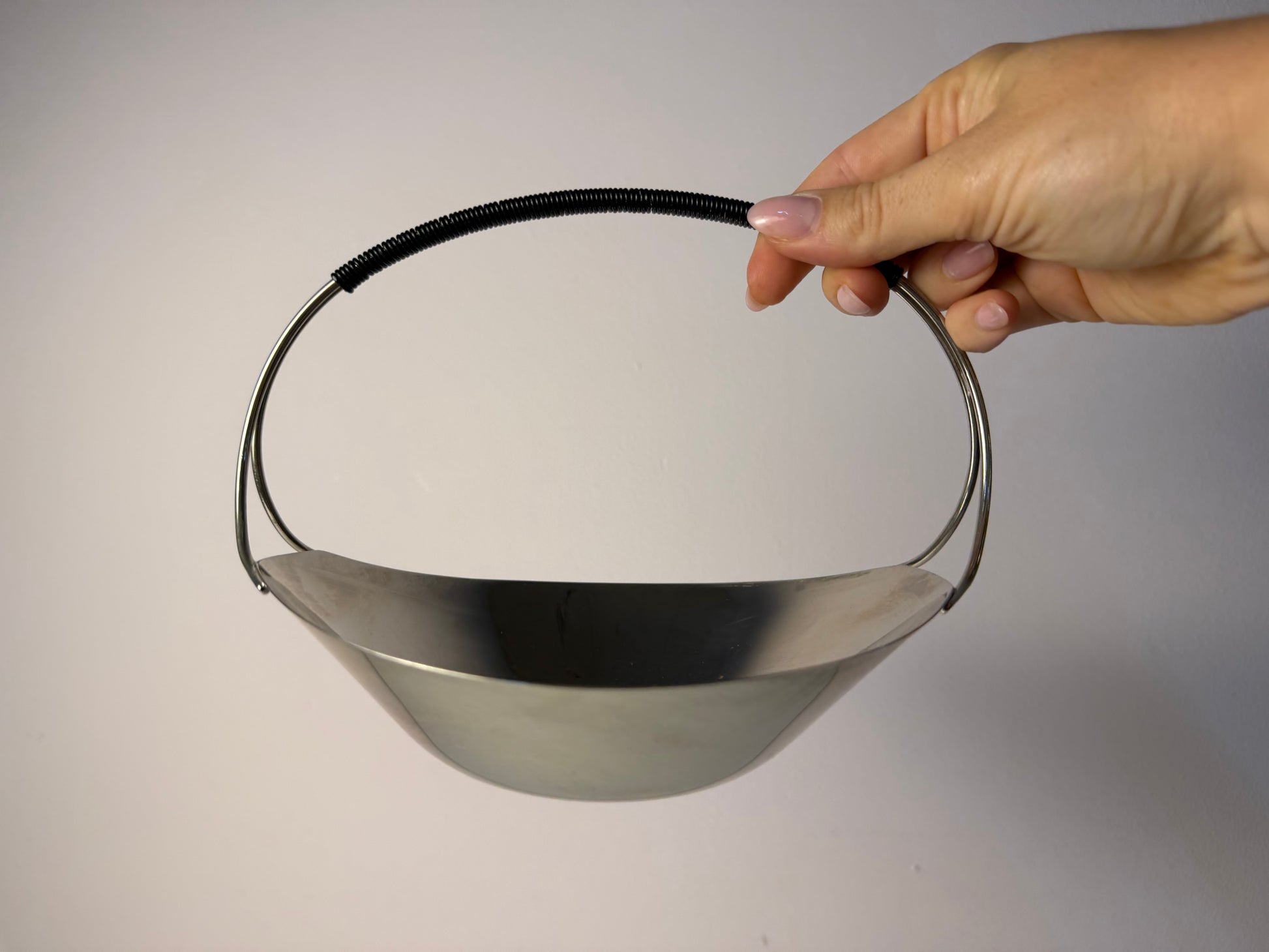 Schale versilbert mit Henkel aus Dänemark
