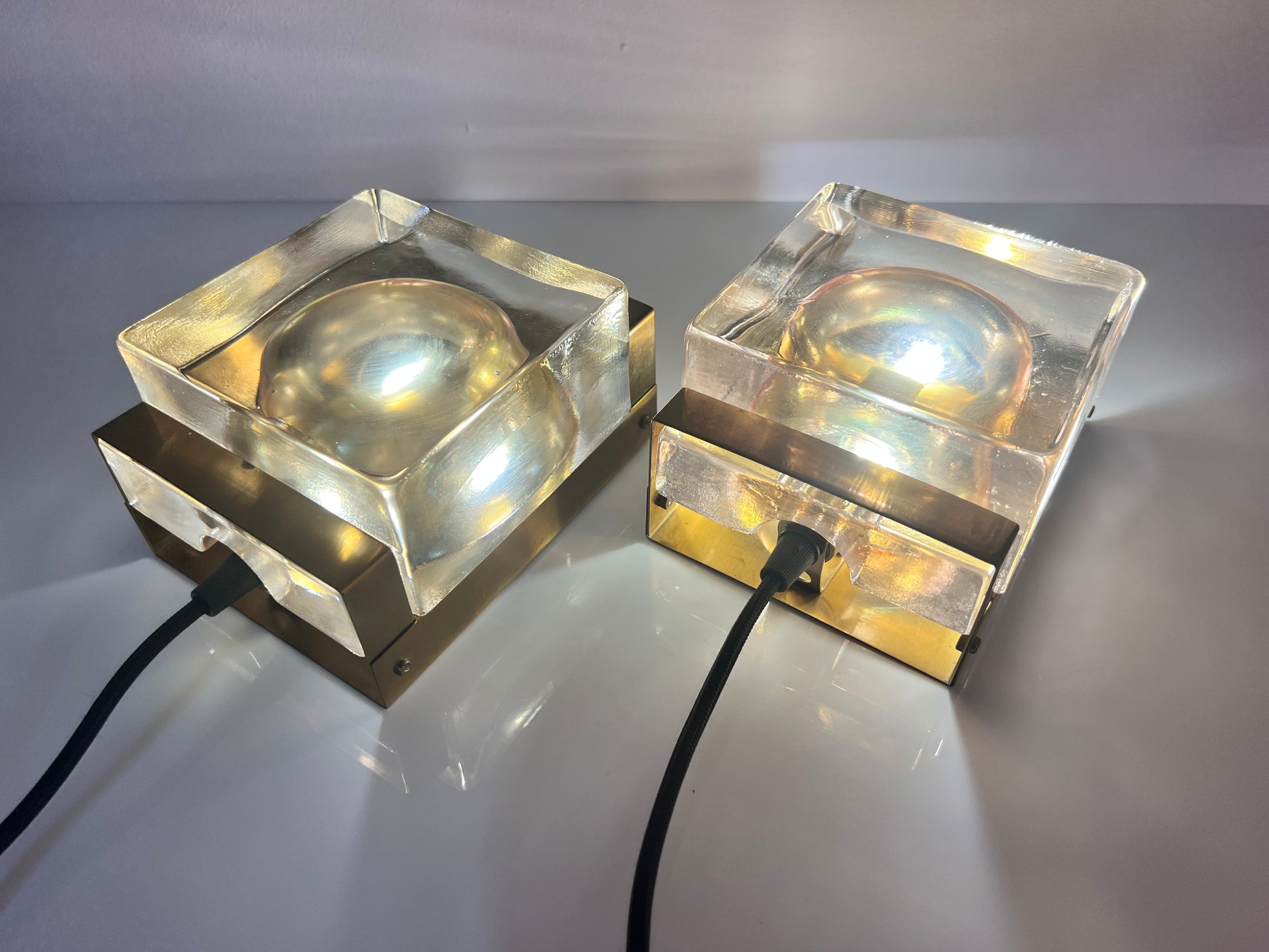 Wandlampe Maritim Typ 15806 Glas Messing von Vitrika