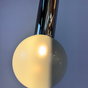 Hängelampe Big Globe Perlmutt Chrom von Motoko Ishii für STAFF