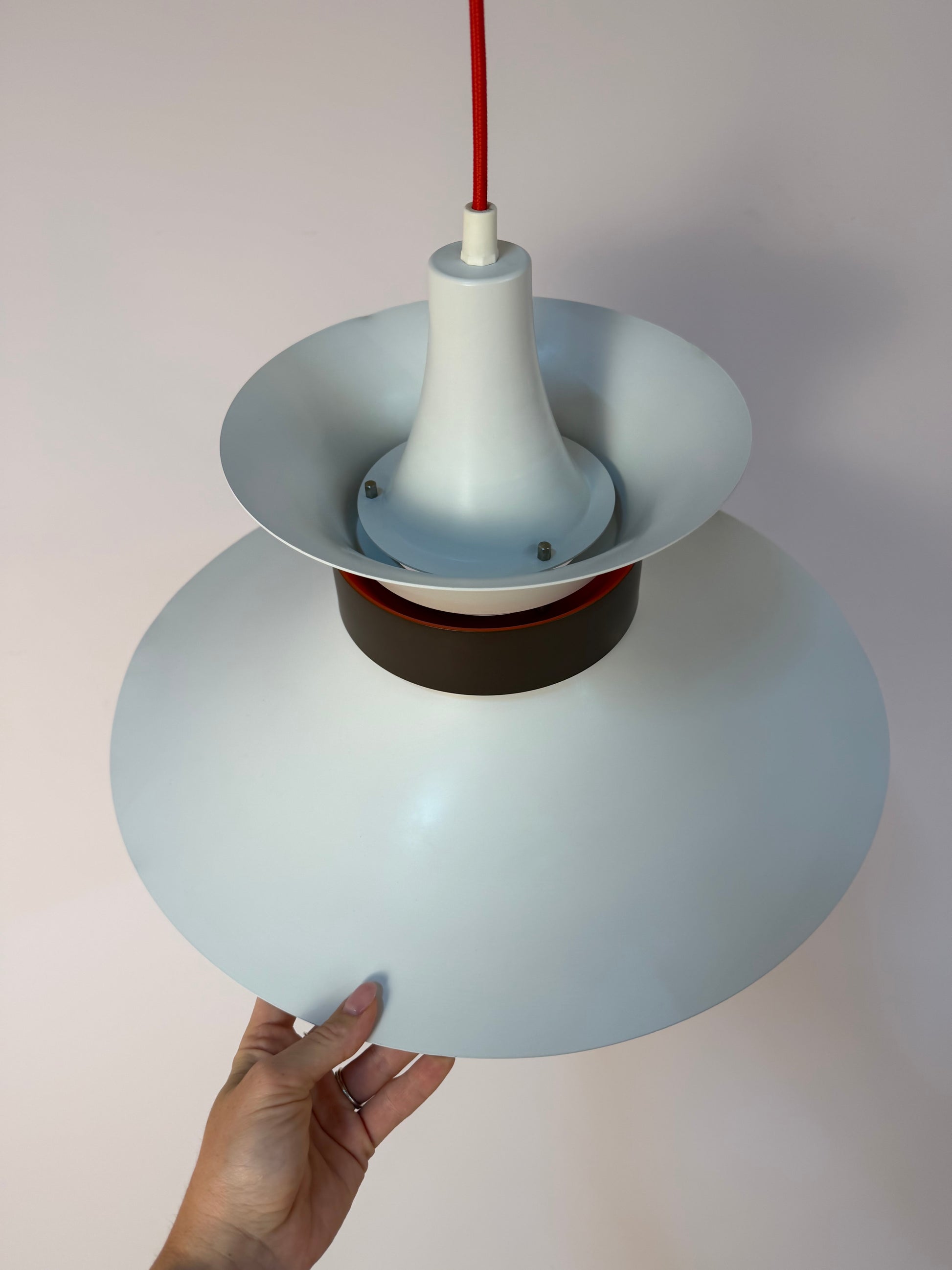 Lamellenlampe weiß schwarz von Bent Nordsted für Lyskaer Belysning