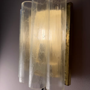 Wandlampe Eisglas Messing von Doria