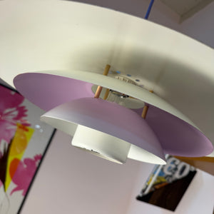 Lamellenlampe weiß lila von Formlight