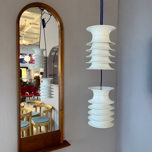 Lamellenlampe Strini weiß Kunststoff
