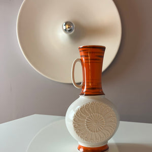 Vase 720/1 orange weiß von Royal Porzellan Bavaria KPM