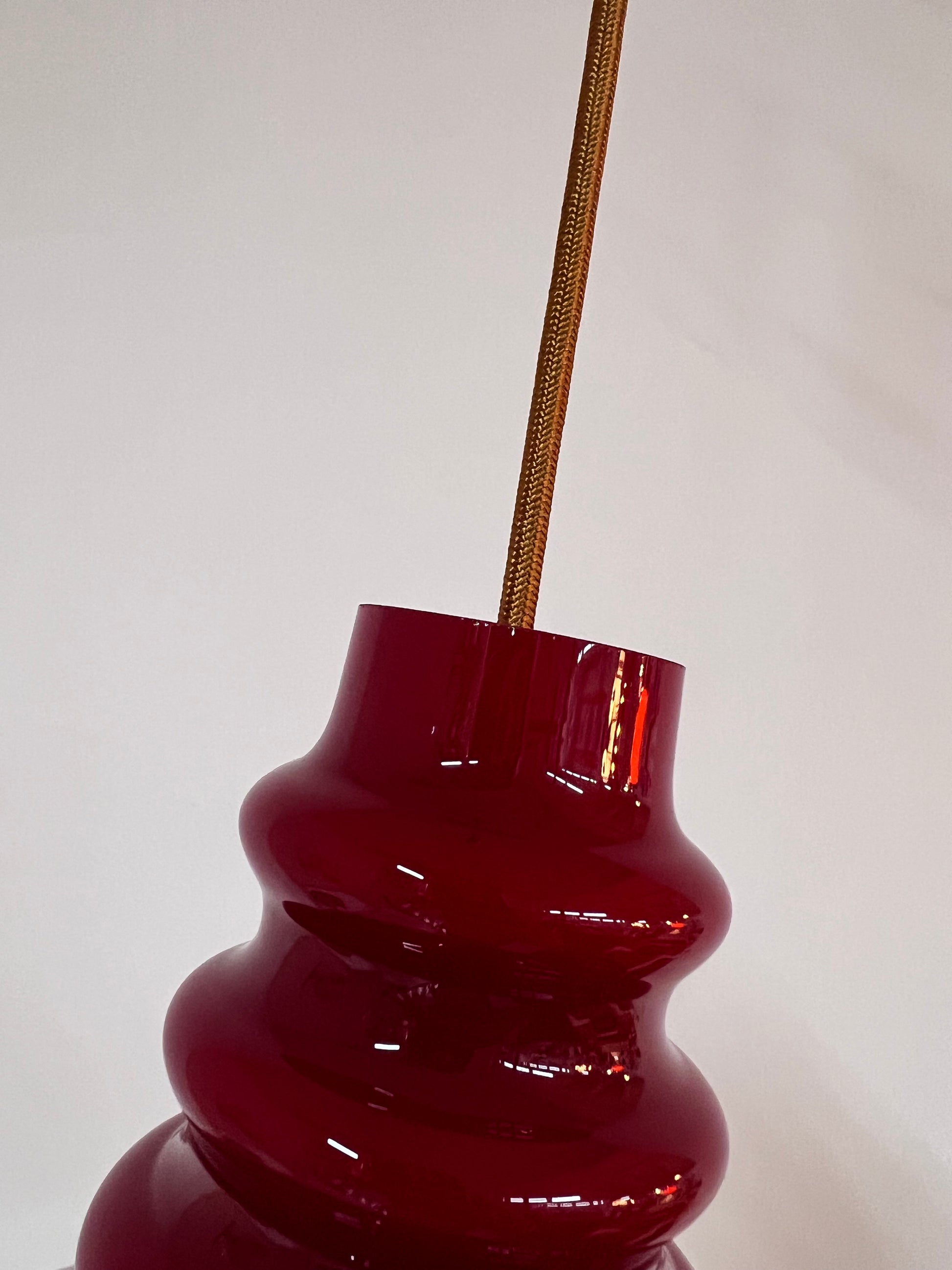 Hängelampe rot Glas von Peill & Putzler