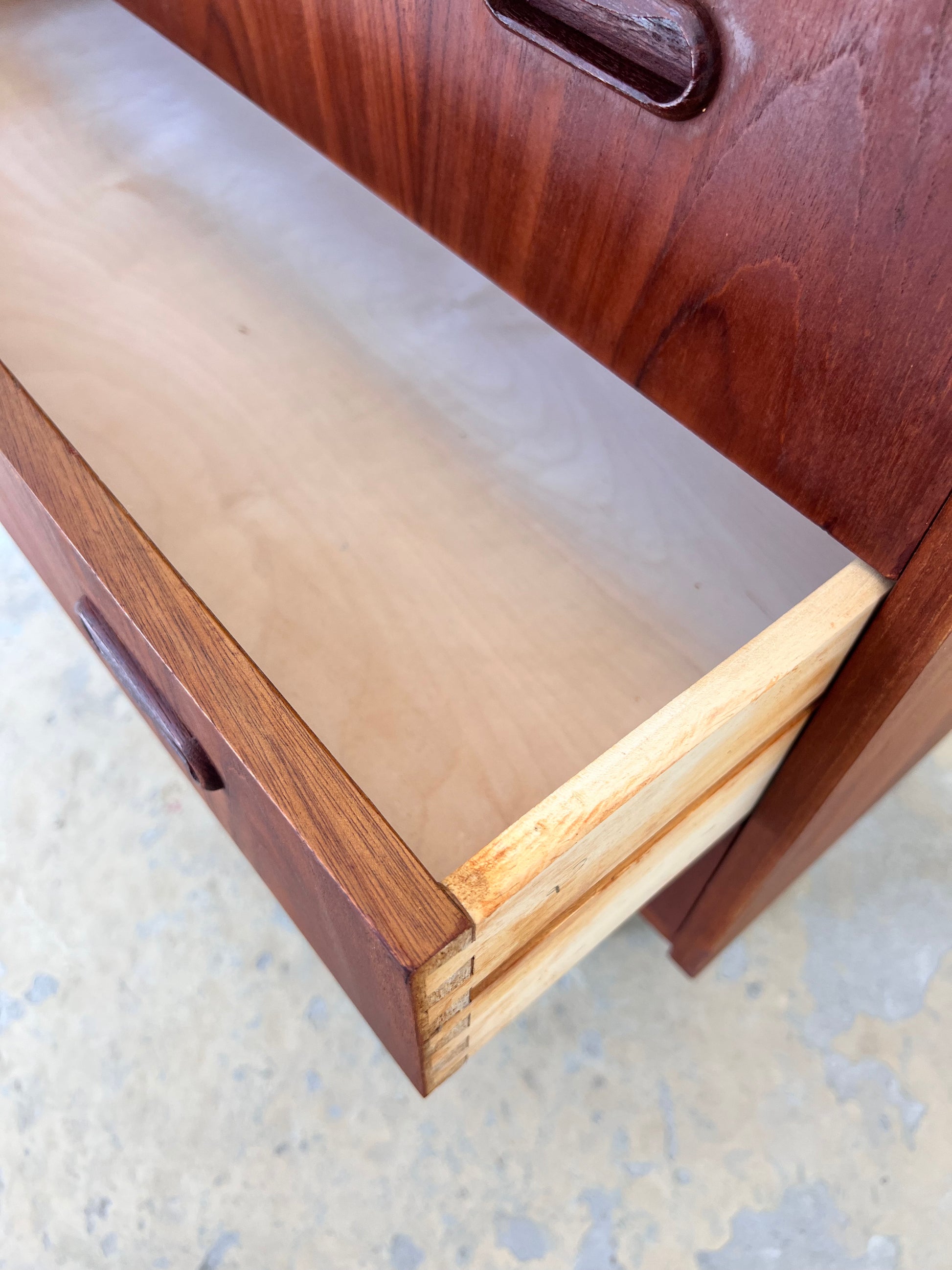Sekretär Teak mit Spiegel aus Dänemark