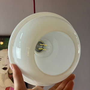 Hängelampe weiß Messing aus Dänemark