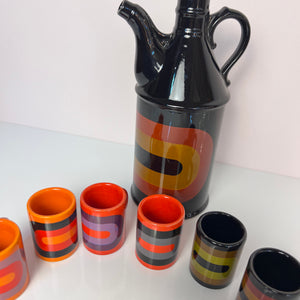 Set: Schnapsdekanter & 6 Becher von Wächtersbach