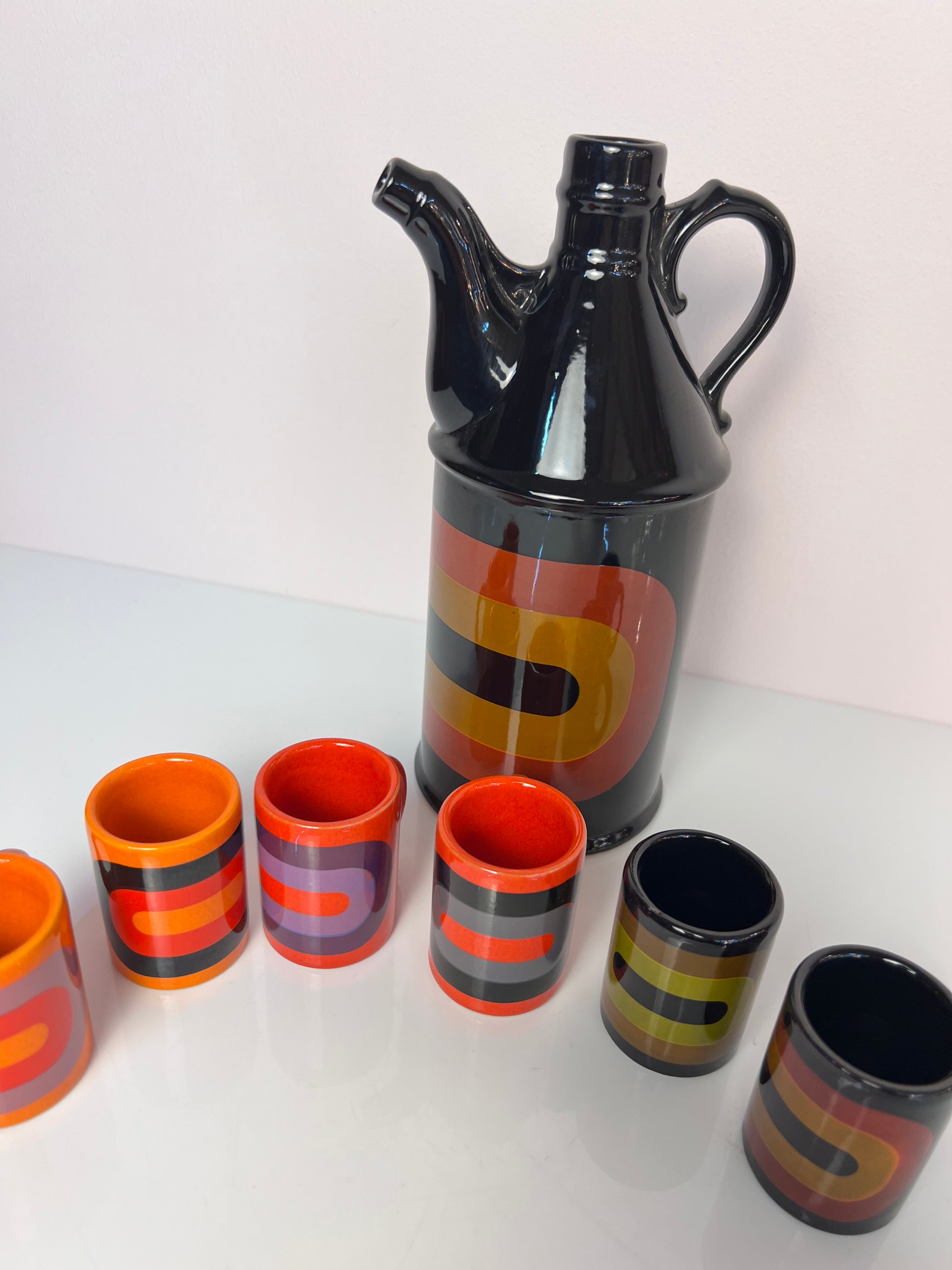 Set: Schnapsdekanter & 6 Becher von Wächtersbach