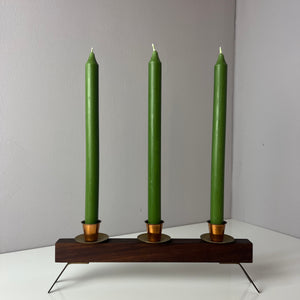 Kerzenständer Teak Messing