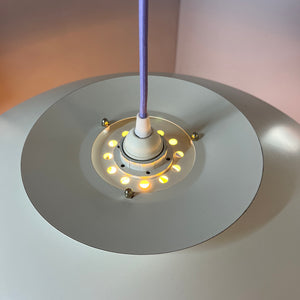 Lamellenlampe weiß lila von Formlight