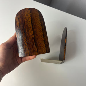 Set: 2x abgerundete Buchstütze Palisander