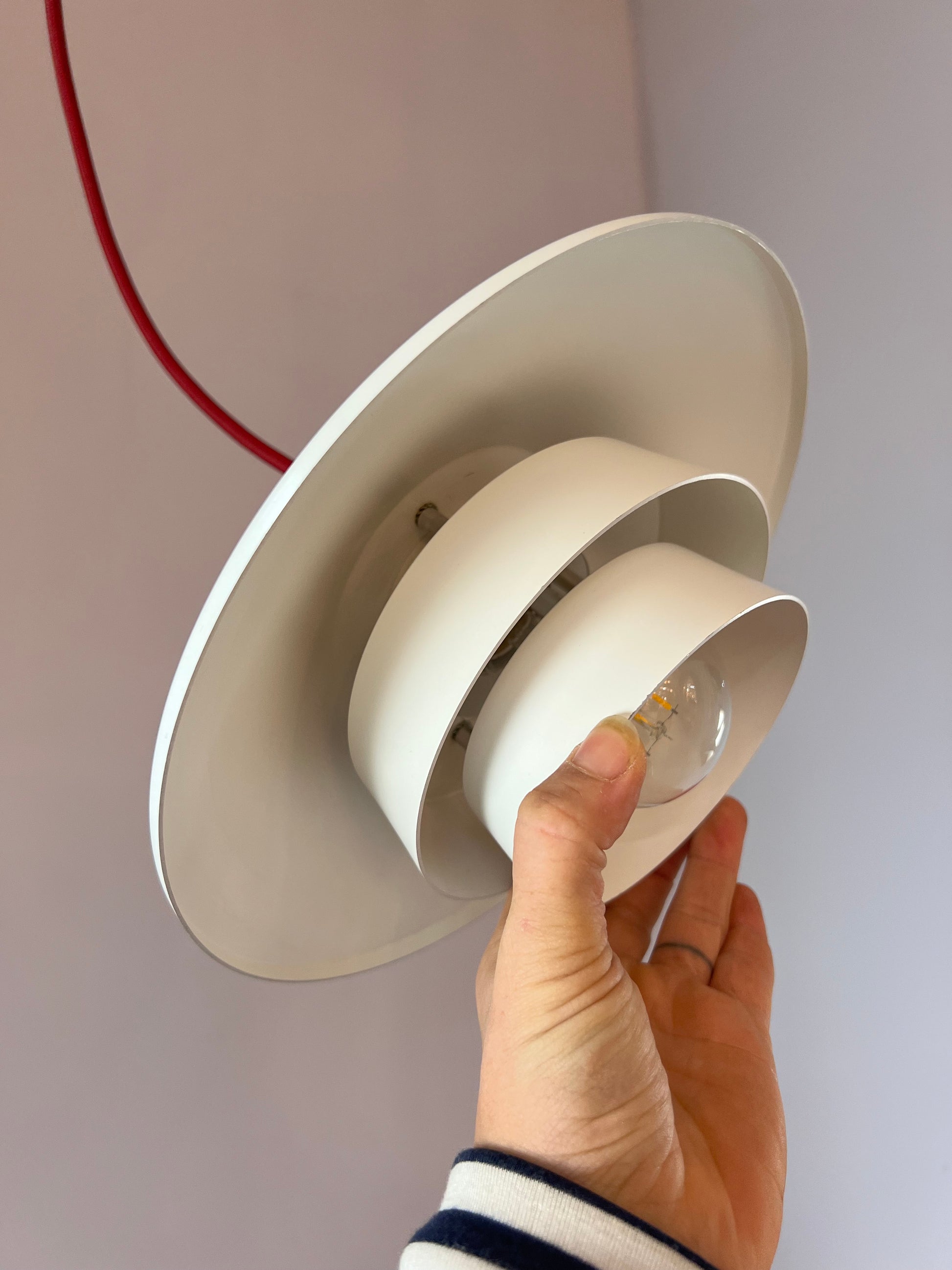 Lamellenlampe weiß