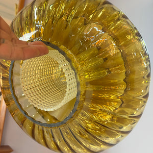 Hängelampe Glas und Teak aus Dänemark