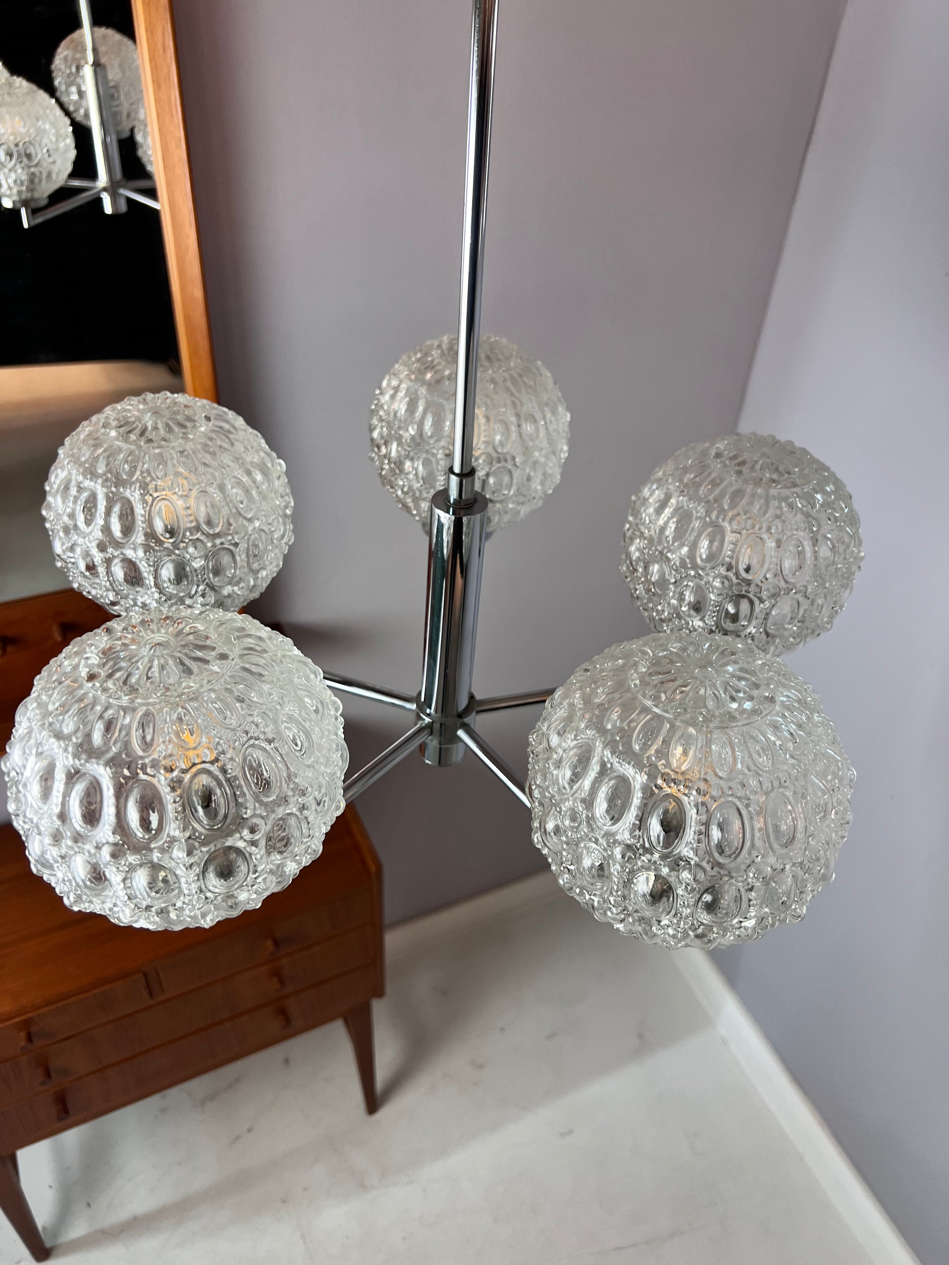 Kronleuchter Sputnik Chrom