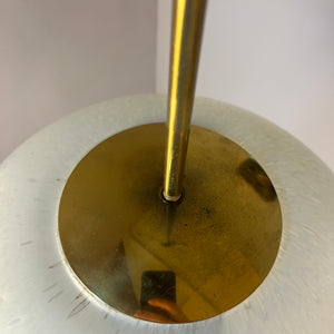 Kugellampe weiß Glas Messing von Peill & Putzler