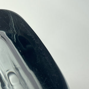 Vase blaugrau Glas von Nils Landberg für Orrefors