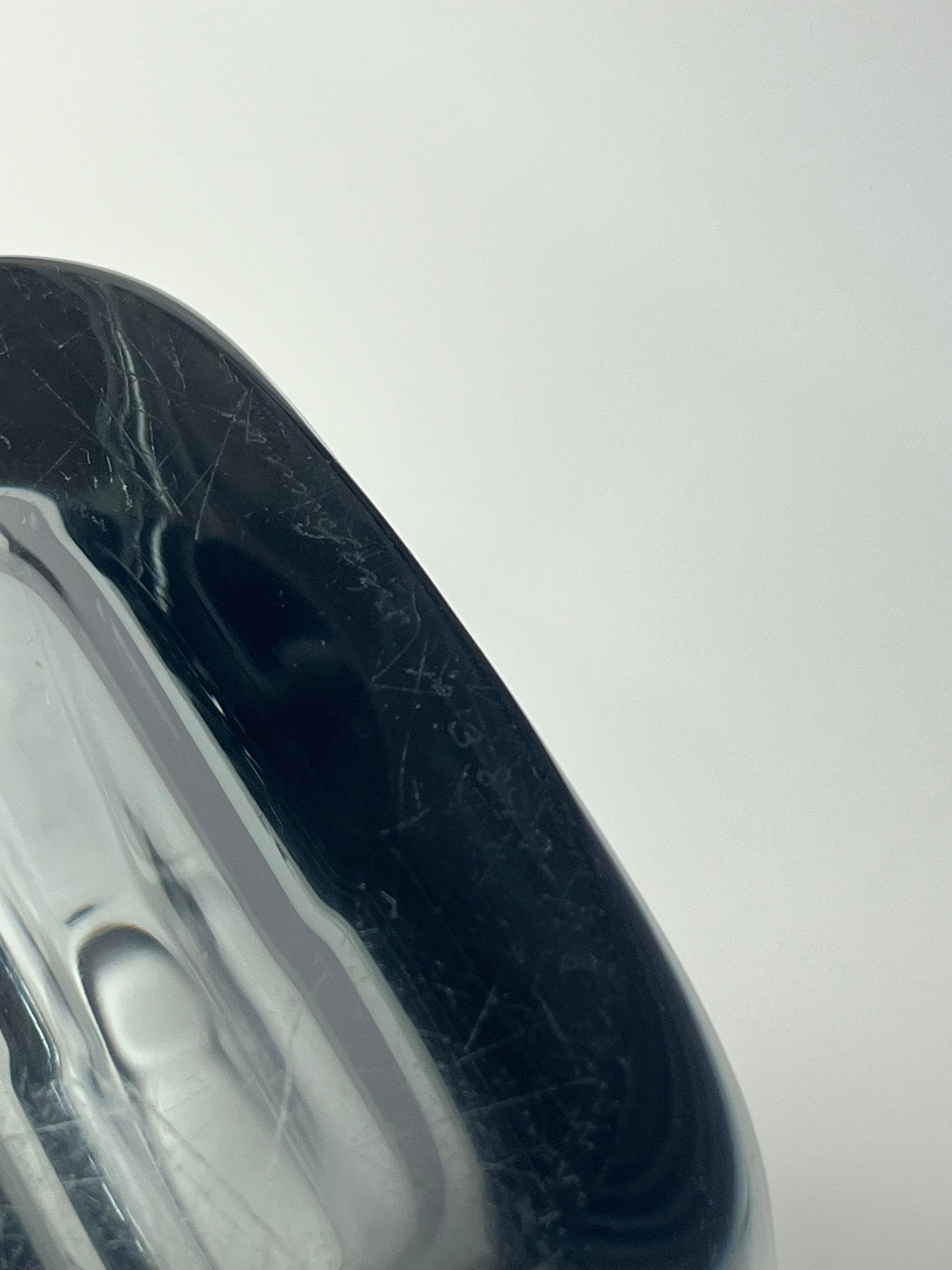 Vase blaugrau Glas von Nils Landberg für Orrefors