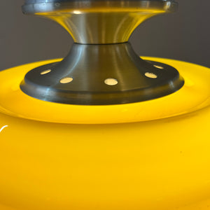 Hängelampe gelb Glas Metall