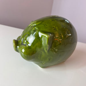 Sparschwein grün Keramik