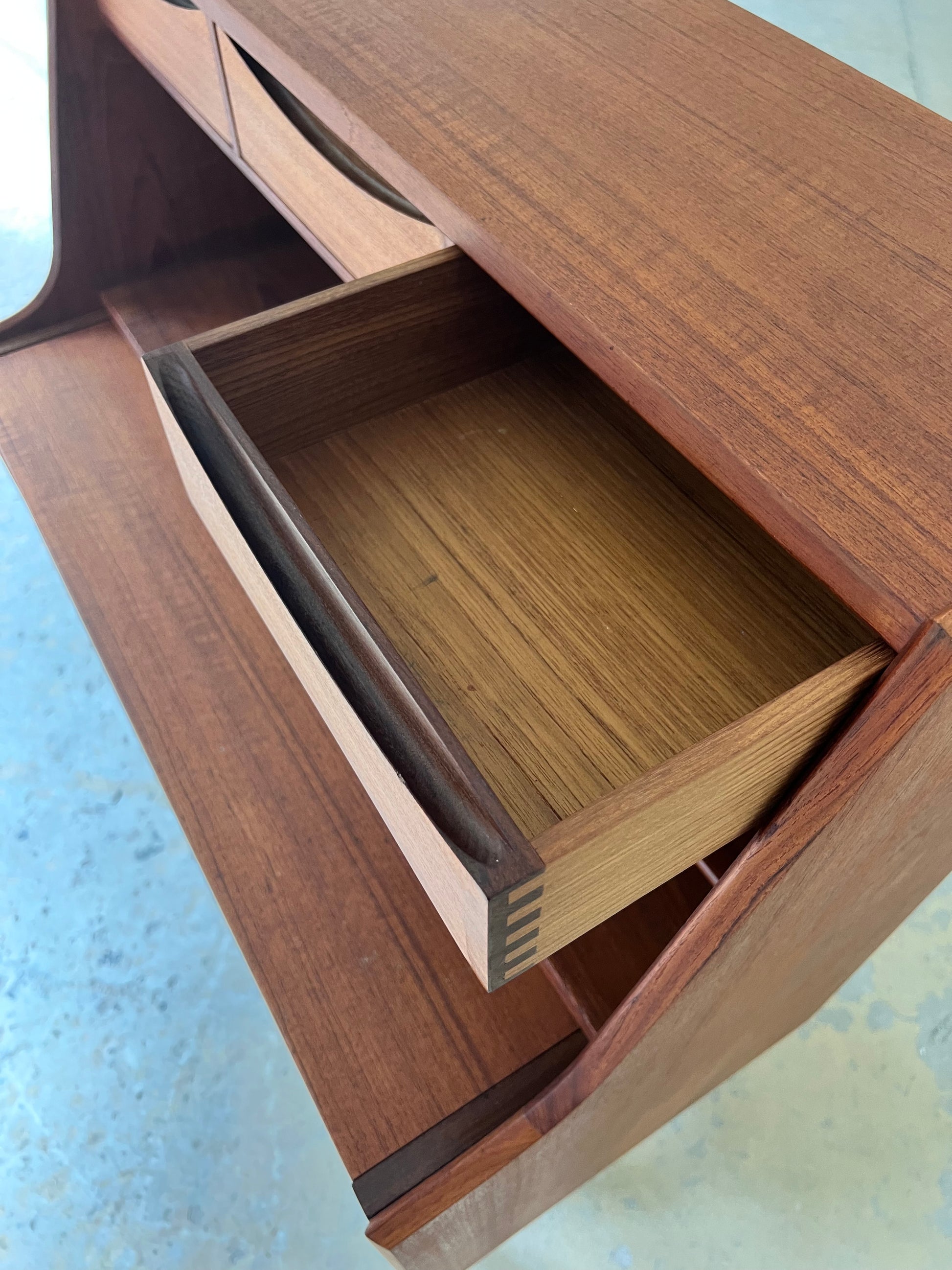 Sekretär Teak mit Schminktisch & Spiegel aus Dänemark