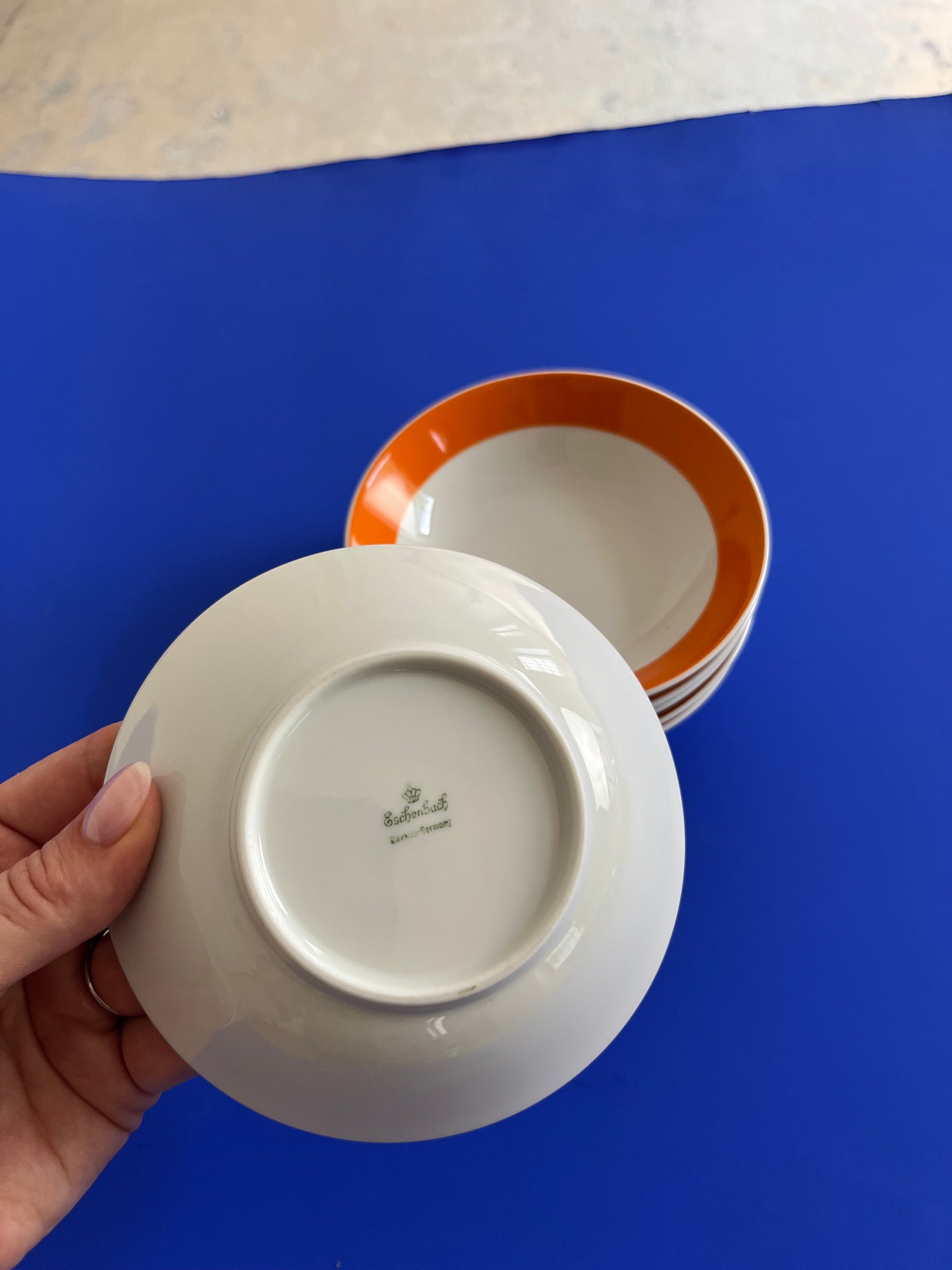 Porzellanservice orange braun von Eschenbach Bavaria