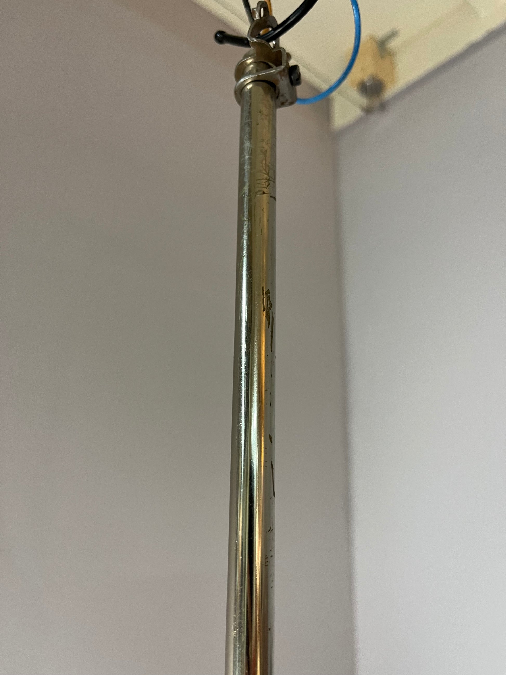 Kronleuchter Teak Metall Bubbleglas