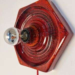 Wandlampe rot Keramik von Hustadt Leuchten