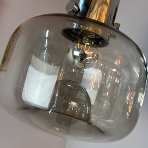 Hänge- oder Deckenlampe Glas Chrom von Glashütte Limburg