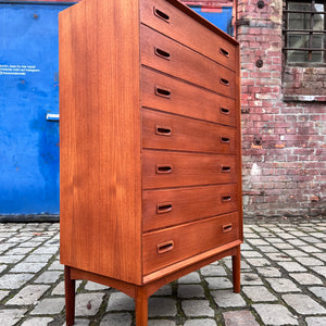 Kommode Teak mit 7 Schubladen aus Dänemark