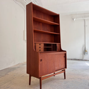 Bücherregal Teak mit Sekretär & Ausziehplatte von Johannes Sorth für Nexø