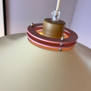 Lamellenlampe neu lackiert creme rosa braun