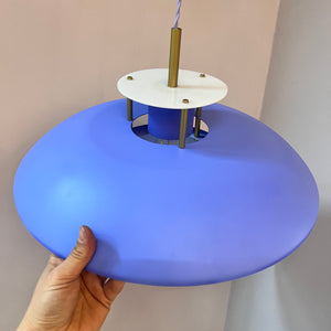 Lamellenlampe neu lackiert blau