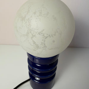 Tischlampe blau Keramik Glas von Cari Zalloni für Dümler & Breiden