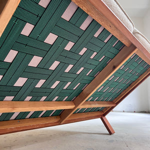 3-Sitzer Sofa Teak & Wolle aus Dänemark