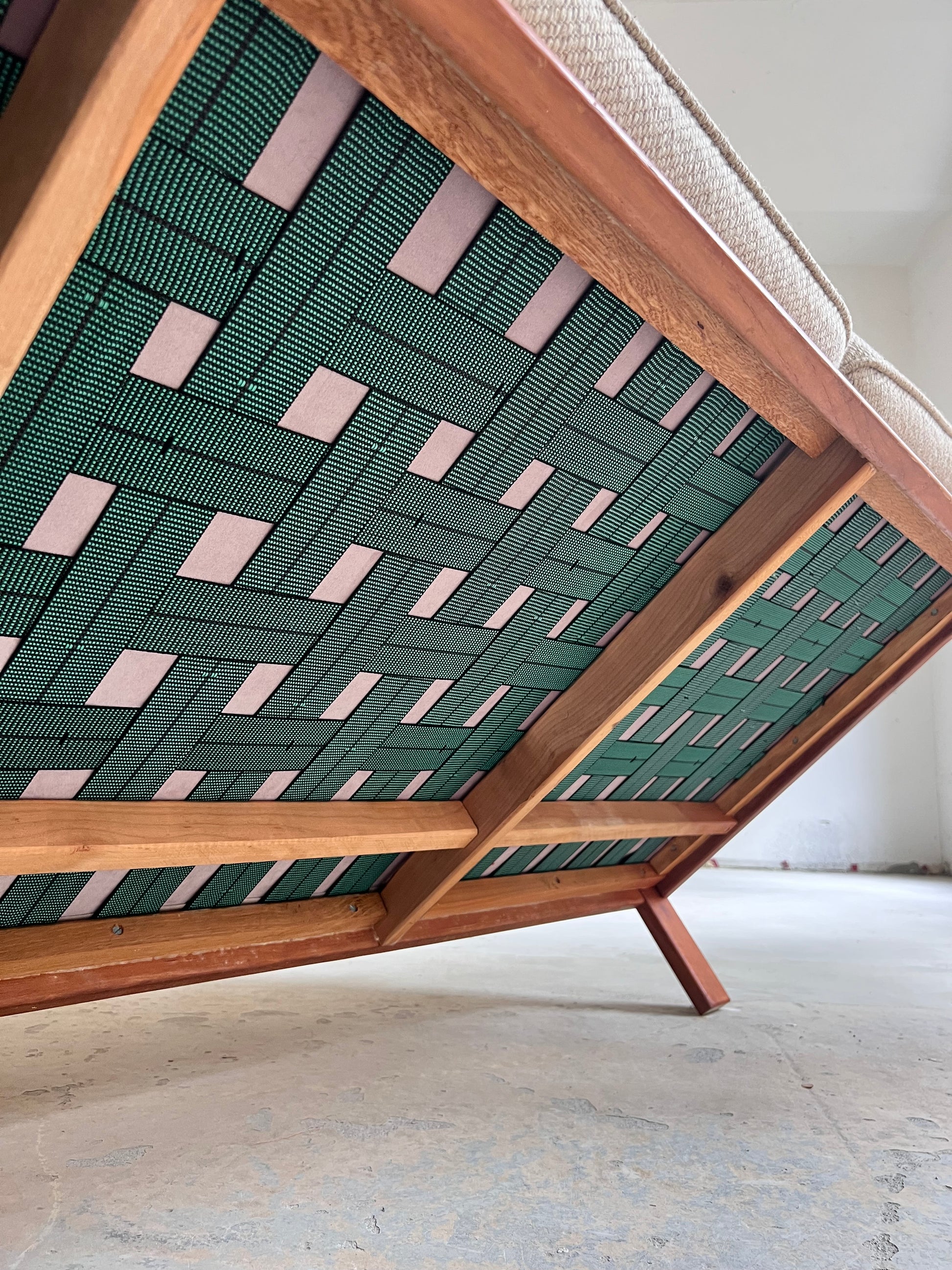 3-Sitzer Sofa Teak & Wolle aus Dänemark