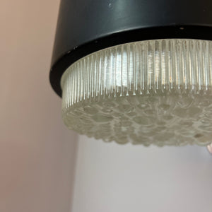 Hängelampe schwarz Eisglas von Carl Fagerlund für Orrefors