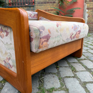 Schlafsessel / Gästebett Teak Textilstoff aus Dänemark
