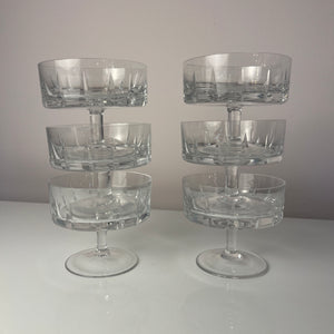 Set: 6x Champagnerschale Kristallglas