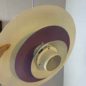 Lamellenlampe weiß lila von Formlight