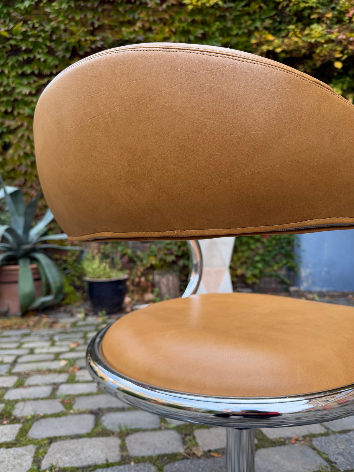 Drehstuhl Chrom Leder von Olymp