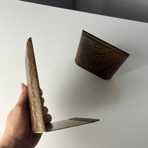 Set: 2x eckige Buchstütze Palisander